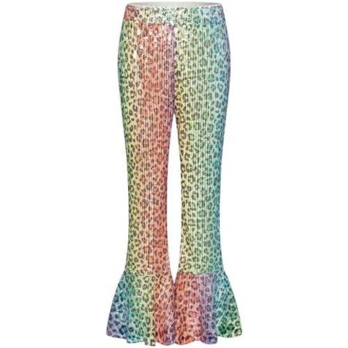 GRACE KARIN Girls Sequin Pants Sparke Trouser Glitter Dance Bell Bottoms 5-14