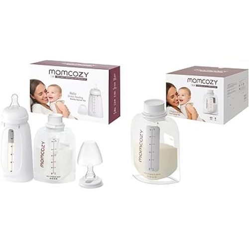 Momcozy Portable Disposable Baby Bottle Kit & Momcozy Breast Milk Storage Bags