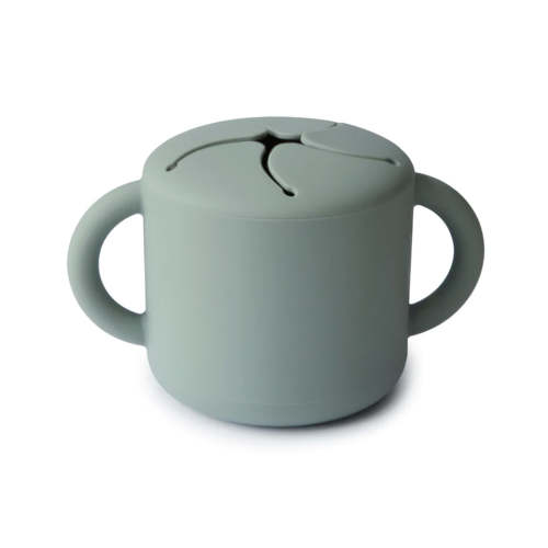 Tasse à goûter en silicone MUSHIE - Bleu Cambridge