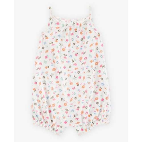 Baby Girl Floral Cotton Romper - Carter's | Carter's
