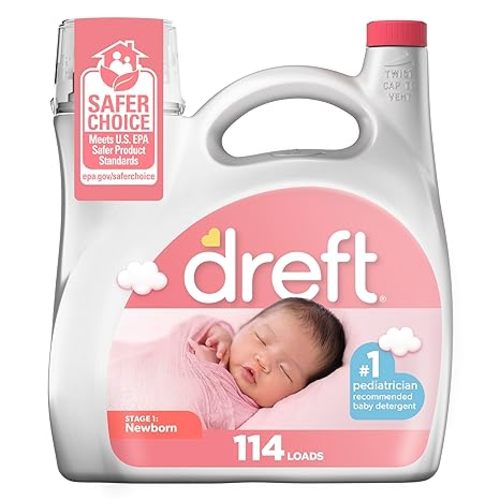Dreft Stage 1: Newborn Baby Liquid Laundry Detergent 114 loads 165 fl oz