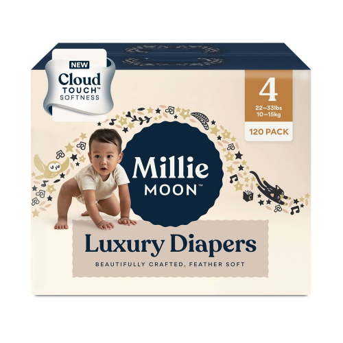 Millie Moon Lux Disposable Diapers - Size 4 - 120ct