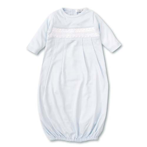 Hand Smocked CLB Charmed Blue Sack Gown