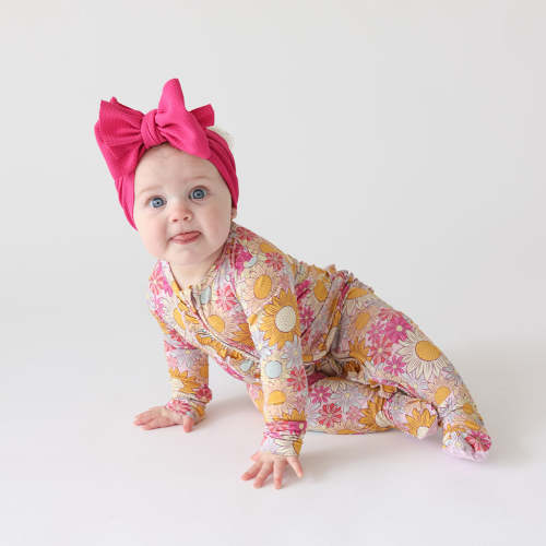 Rosalinda Footie Ruffled Zippered One Piece