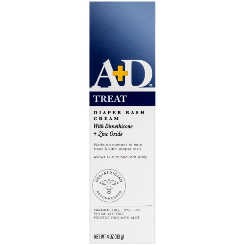 A & D Zinc Oxide Cream with Aloe, 4 oz