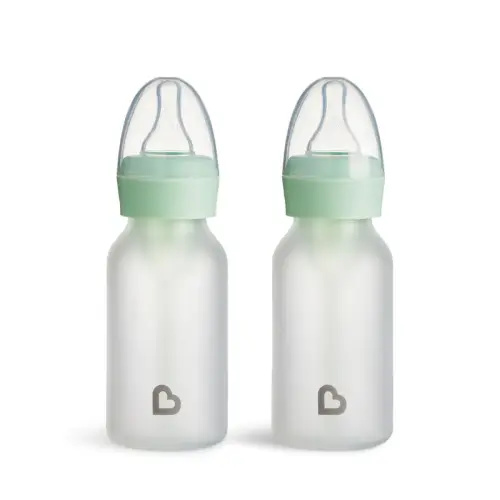 Munchkin Bond Silicone Glass Baby Bottle - Anti-Colic Feedin - TikTok Shop