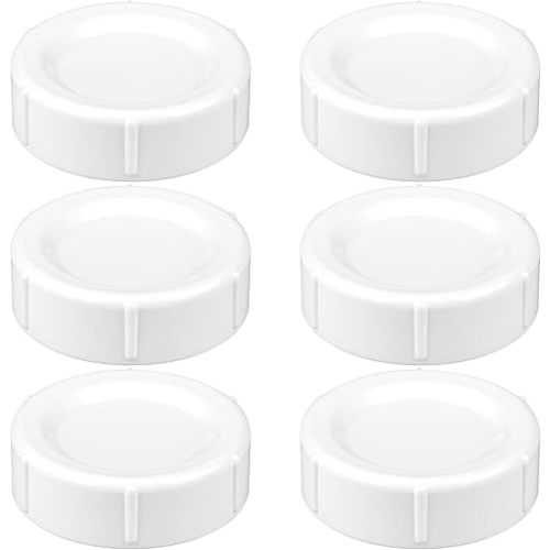 Travel and Storage Baby Bottle Caps for Dr. Brown’s Natural Flow Wide-Neck Bottles, Baby Bottle Lids Replacement with Sealing Gasket, Leak-Proof, BPA-Free, Pack of 6