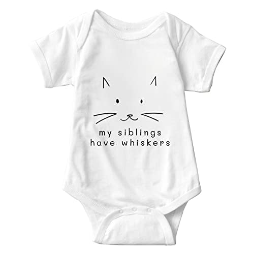 My Siblings Have Paws Bodysuit Baby Paws Romper Cat Whiskers Bodysuit Cute Baby Clothes Newborn Sibling Announcement Bodysuit