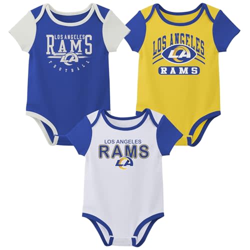 Outerstuff NFL Teams Newborn Baby and Infant Short Sleeve Bodysuit Variety 3-Pack (0-18m)