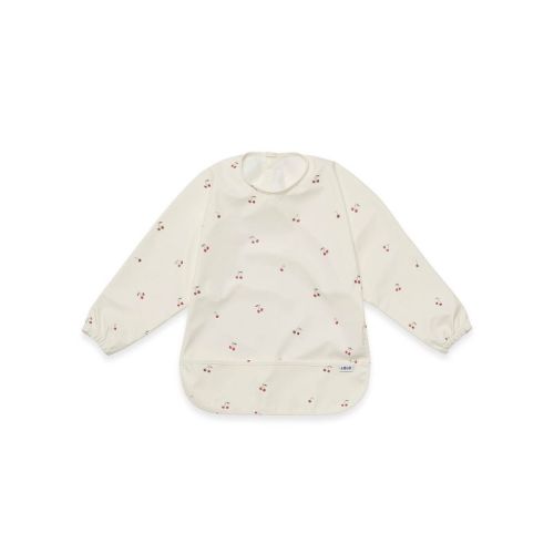 Lalo Long Sleeve Smock Bib - Cherry