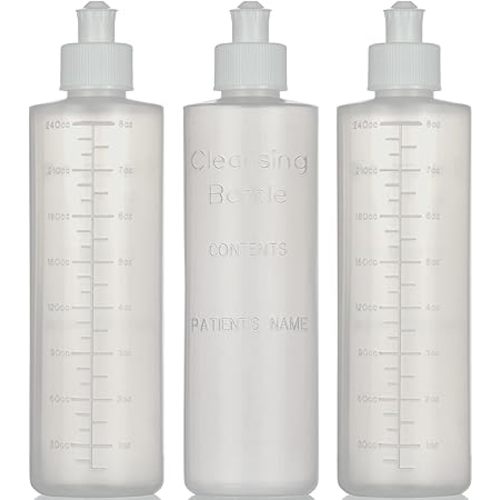 Perineal Lavette Irrigation Bottle for Postpartum Care - After-Birth Essentials for Mom to Soothe and Clean Perineal Area - Premium Portable Bidet for Women - 8OZ (Pack of 3)