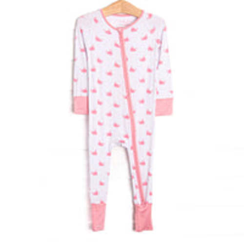 Whale Watch Bamboo Zippy Pajama, Pink – Stitchy Fish