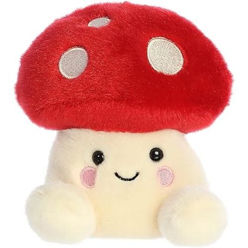 Aurora® Adorable Palm Pals™ Amanita Mushroom™ Stuffed Animal - Pocket-Sized Play - Collectable Fun - Red 5 Inches