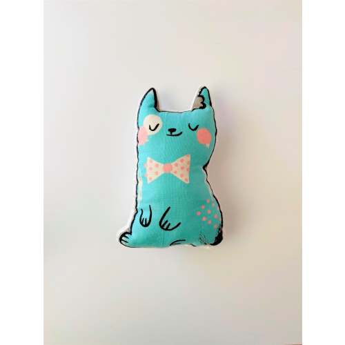 Blue Cat Rattle Toy