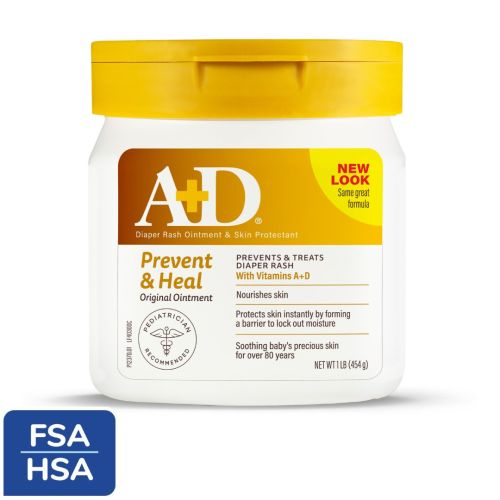A+D Original Diaper Rash Ointment, 1lb Tub, All Skin Types