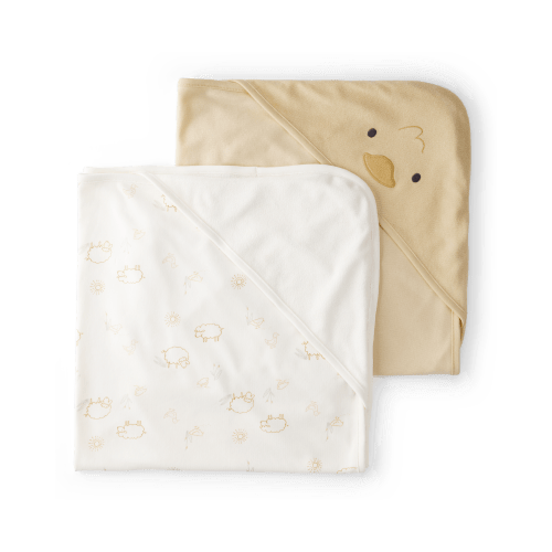Yellow Baby 2-Pack Hooded Towels | skiphop.com