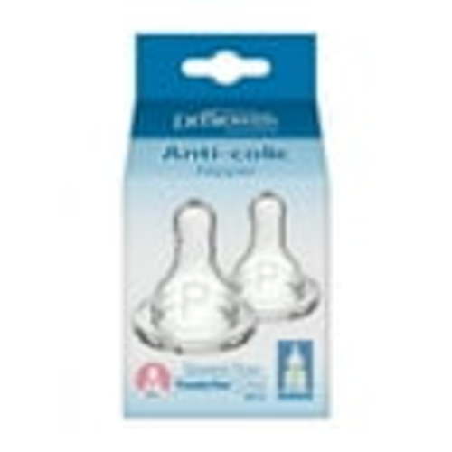 Dr. Brown's Natural Flow Preemie Flow Narrow Baby Bottle Silicone Nipple, Slowest Flow, 0m+, 100% Silicone Bottle Nipple, 2-Pack