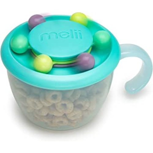 melii Abacus Snack Container with lid for Kids Toddlers and Baby (Blue)