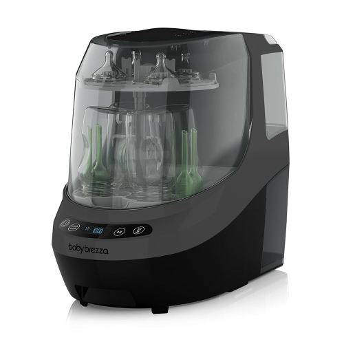 Baby Brezza Bottle Washer Pro - Baby Bottle Washer, Sterilizer + Dryer - All in One Machine Cleans Bottles, Pump Parts, & Sippy Cups - Replaces Hand Washing, Bottle Brushes and Drying Racks, Charcoal