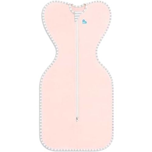 Love to Dream Swaddle UP Self-Soothing Sleep Sack 5-8.5 lbs, Lightweight Spring Swaddle for Dramatically Better Sleep, Snug Fit Calms Startle Reflex, 0.2TOG, Light Pink, Newborn