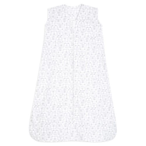 Gray Bear Pattern 100% Microfleece Baby Swaddle | HALO