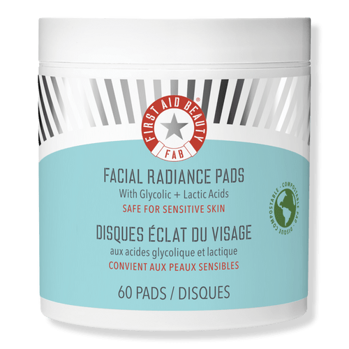 Facial Radiance Pads with Glycolic + Lactic Acids - 60 ct