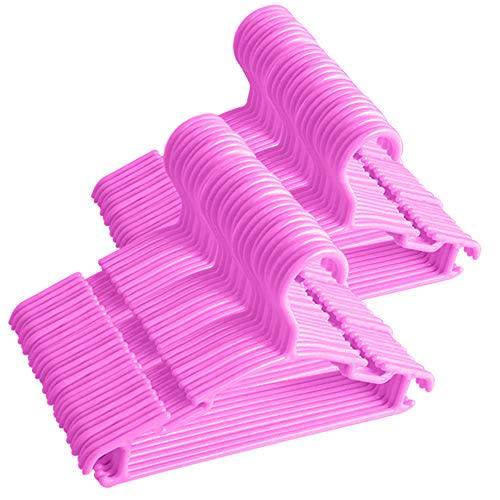 GoodtoU Pink Baby Hangers, 100Pack Kids Hangers Plastic Baby Clothes Hangers for Closet Infant Hangers Child Hangers Children Hangers Nursery Hangers