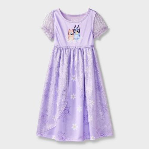 Toddler Girls' Bluey Nightgown - Purple 4t