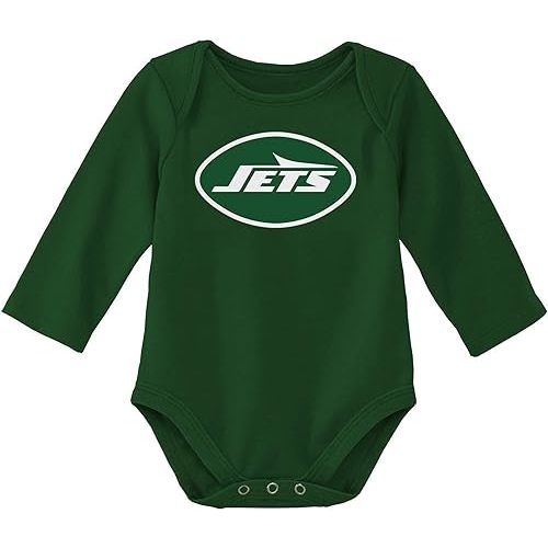 Outerstuff NFL Newborn & Infants 0-24 Months Official Primary Logo Long Sleeve Creeper Bodysuit Romper