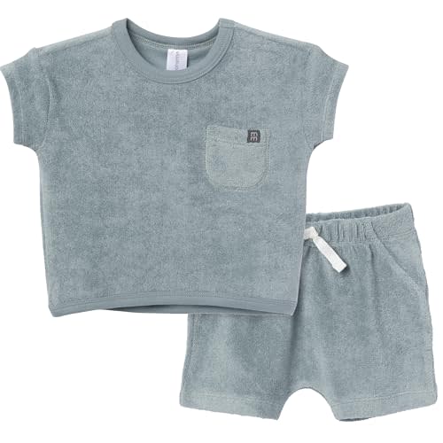 Modern Moments by Gerber Baby Boys' 2-Piece Knit Terry Shirt and Short