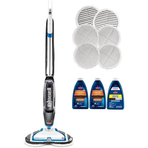 Bissell® SpinWave Hard Floor Expert Corded Spin Mop Cleaner with Washable mop Pads for Sealed Hard Floors, 20393