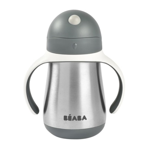 Stainless Steel Straw Cup 8.5 fl. oz. mineral grey | BEABA | USA