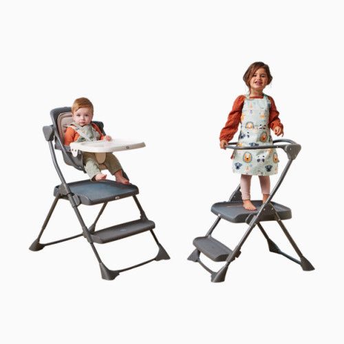Happy Heights High Chair & Toddler Tower - Grey