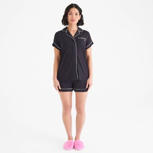 women's onyx modal magnetic classic with a twist short sleeve pajama set