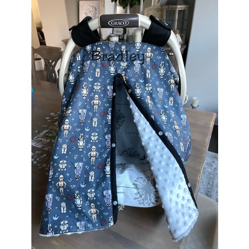 Baby Car Seat Cover - Star Wars - Baby Boy - Canopy Cover - Shower Gift