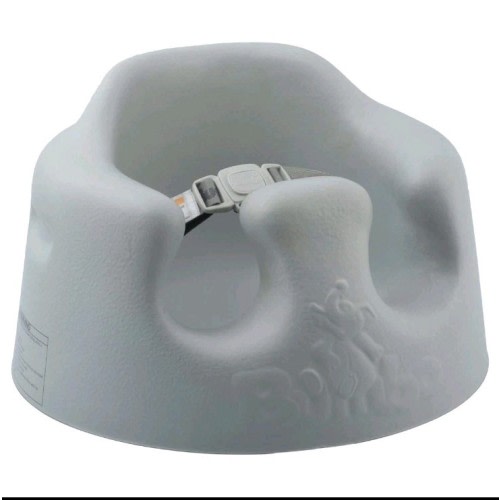 Bumbo Infant Floor Seat Baby Sit Up Chair with Adjustable Harness, Cool Gray