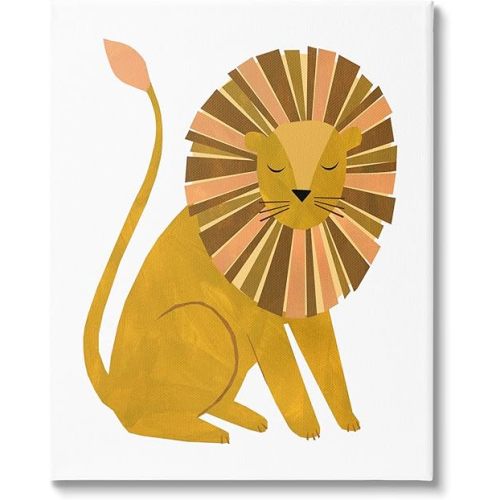 Stupell Industries Fun Lion Mane Wildlife Canvas Wall Art, Design by Emily Kopcik