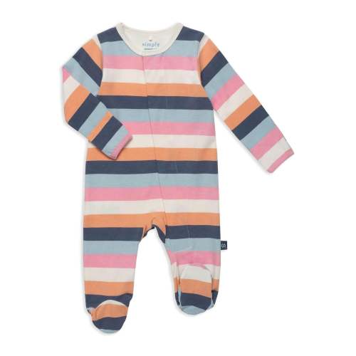 big multi stripe pink cloudstretch™ magnetic footie – Magnetic Me