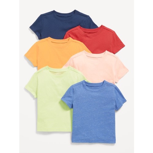 Short-Sleeve Solid T-Shirt 6-Pack for Toddler Boys