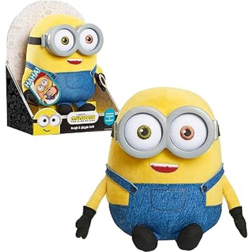 Just Play Illumination’s Minions: The Rise of Gru Laugh & Giggle Bob Plush, Kids Toys for Ages 3 Up