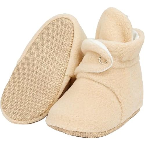 Ella Bonna Fleece Baby Booties, Warm Organic Infant Booties