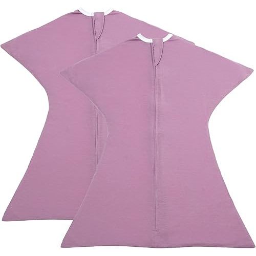 SleepingBaby Zipadee-Zip Transition Swaddle with Zipper, Polyester, Spandex - Roomy Baby Wearable Blanket for Easy Diaper Changes - Classic Lavender, Small (4-8 Month) - 2 Pack