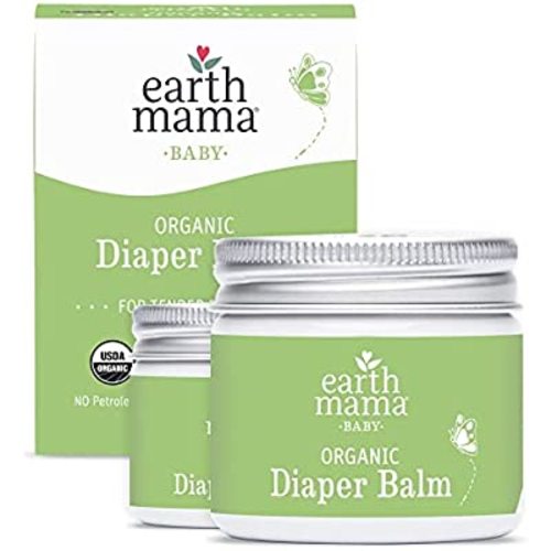 Earth Mama Organic Diaper Balm Multipurpose Baby Ointment | EWG Verified, Petroleum & Fragrance Free with Calendula for Sensitive Skin, 2-Fluid Ounce (2-Pack)