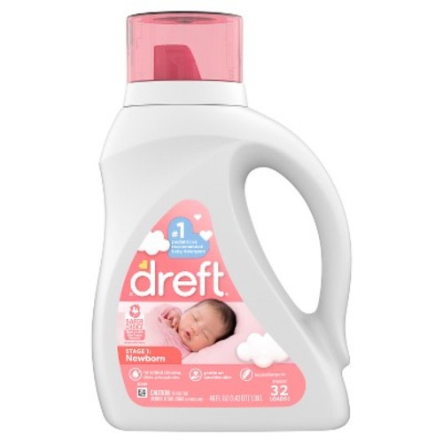 Dreft Stage 1: Newborn Liquid Laundry Detergent, Size: 46 fl oz
