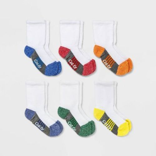 Baby Boys' 6pk Crew Socks - Cat & Jack™ 12-24m