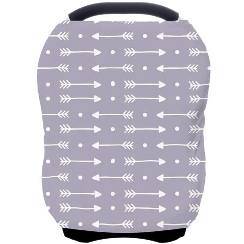 Car Seat Covers for Babies - Multi- use Nursing Carseat Canopy, Breastfeeding Covers, Baby Shower Gifts for Boys and Girls (dot Arrows)