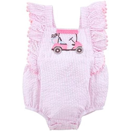 Mud Pie baby-girls Baby Girl Golf Cart Bubble - 6-9mo
