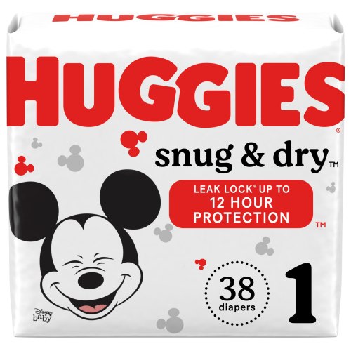 Huggies Snug & Dry Diapers, Size 1, Size 2