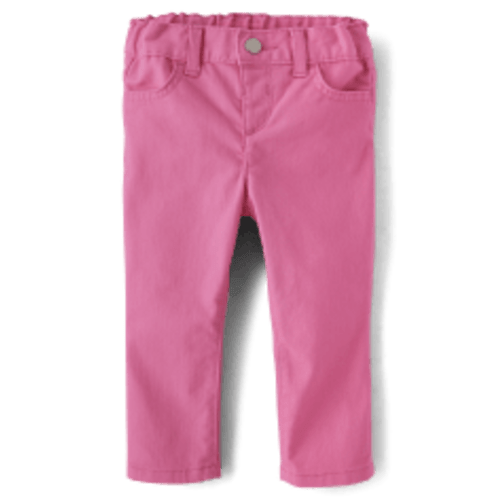 Baby And Toddler Girls Twill Straight Jeans (0-3M)