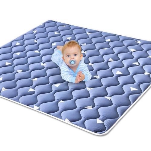 Lilyvibebearhappy Premium Foam Baby Play Mat 47" X 47", Thicken One-Piece Crawling Mat, Non-Slip Cushioned Baby Playmats for Infants, Babies, Toddlers - Machine Washable for Easy Care